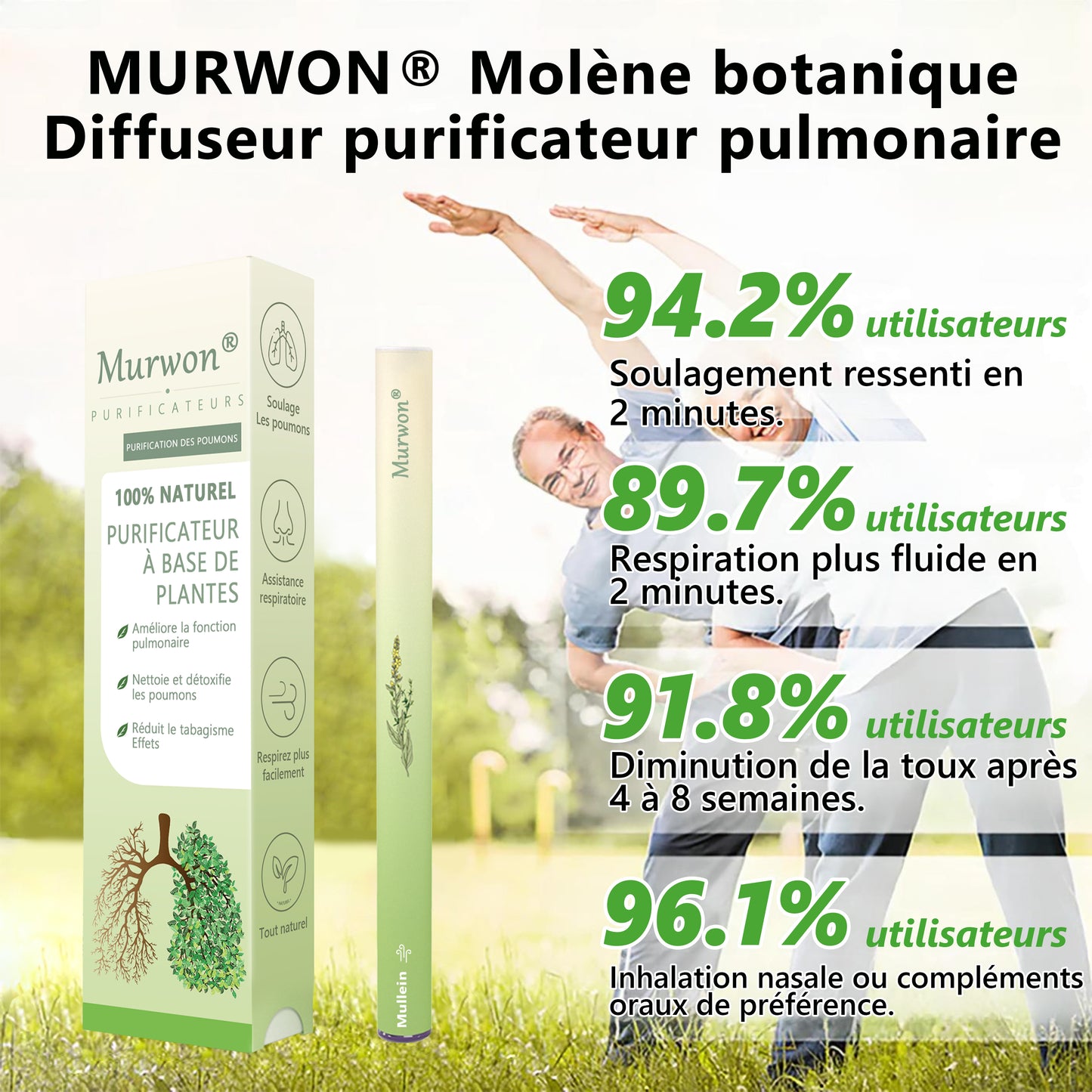 Diffuseur 𝑴𝒖𝑟𝑤𝗈𝗇® à base de plantes Mullein pour le nettoyage des poumons (🫁 Toux, pharyngite, essoufflement, expectorations, nez bouché, bronchite, symptômes allergiques, inconfort pulmonaire)🌐